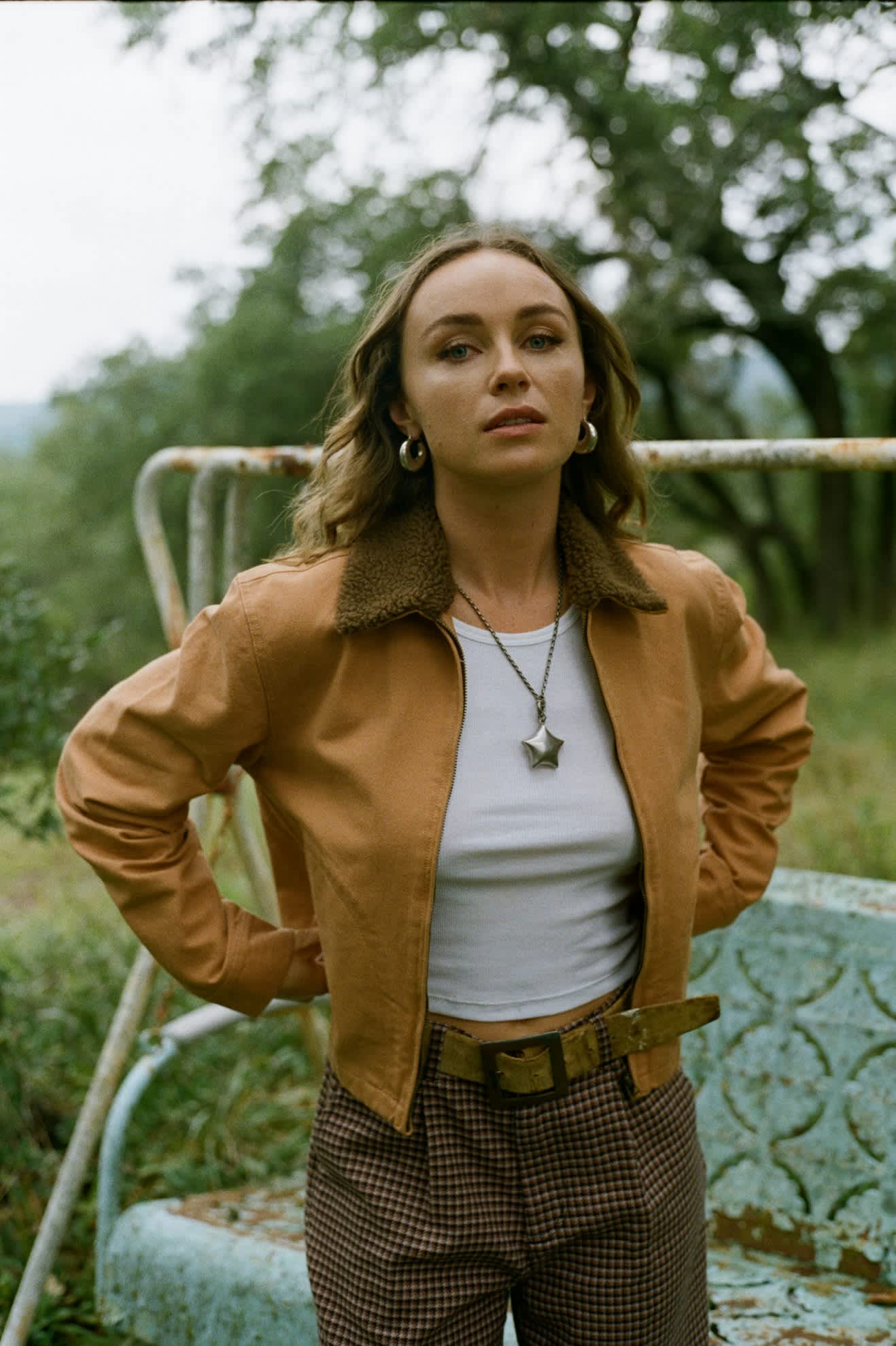 Mechanic Women's Garage Sherpa Zip Jacket - Tobacco Brown